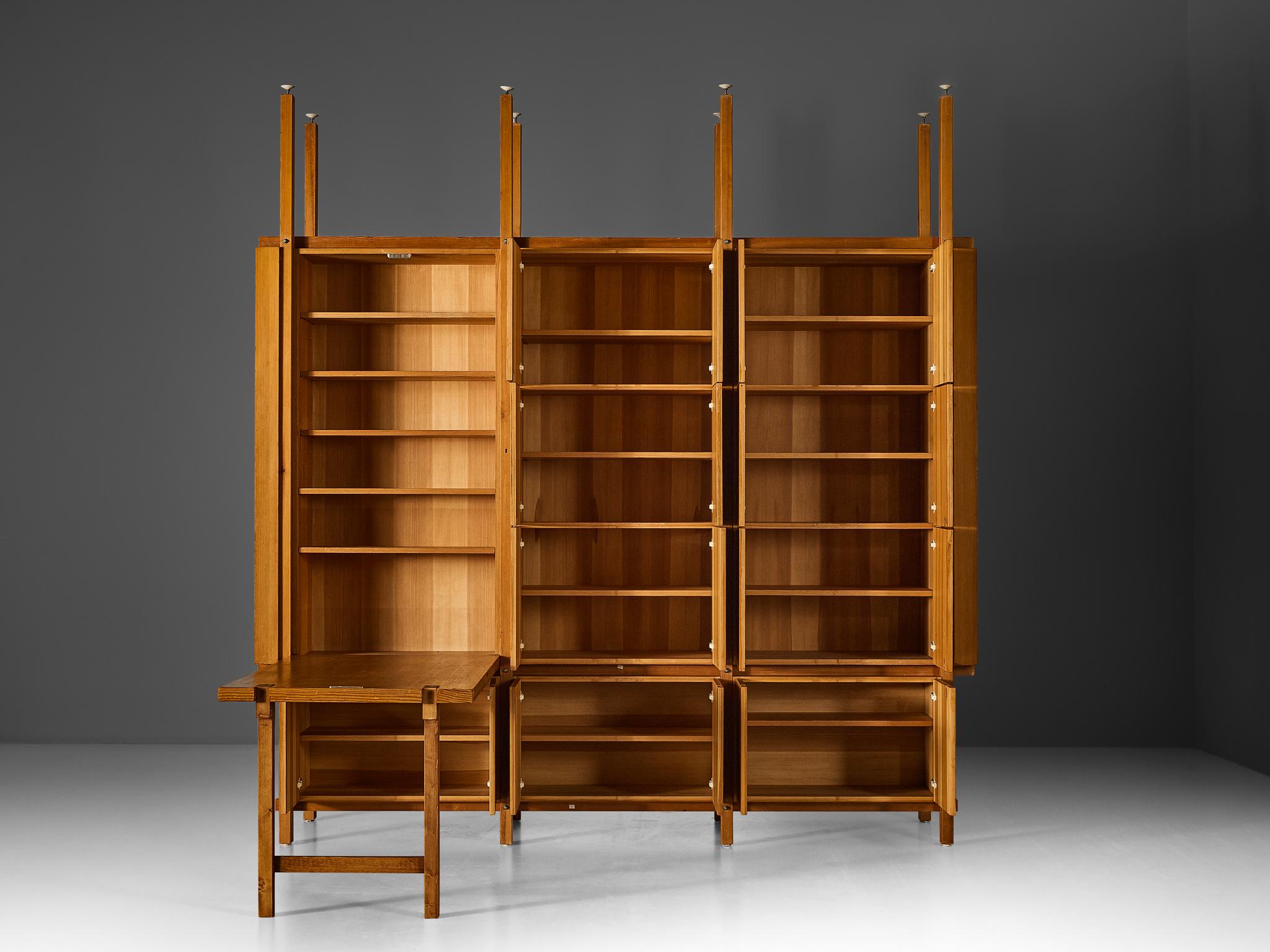 Monumental Wall Unit or Room Divider In Pine  For Sale 7