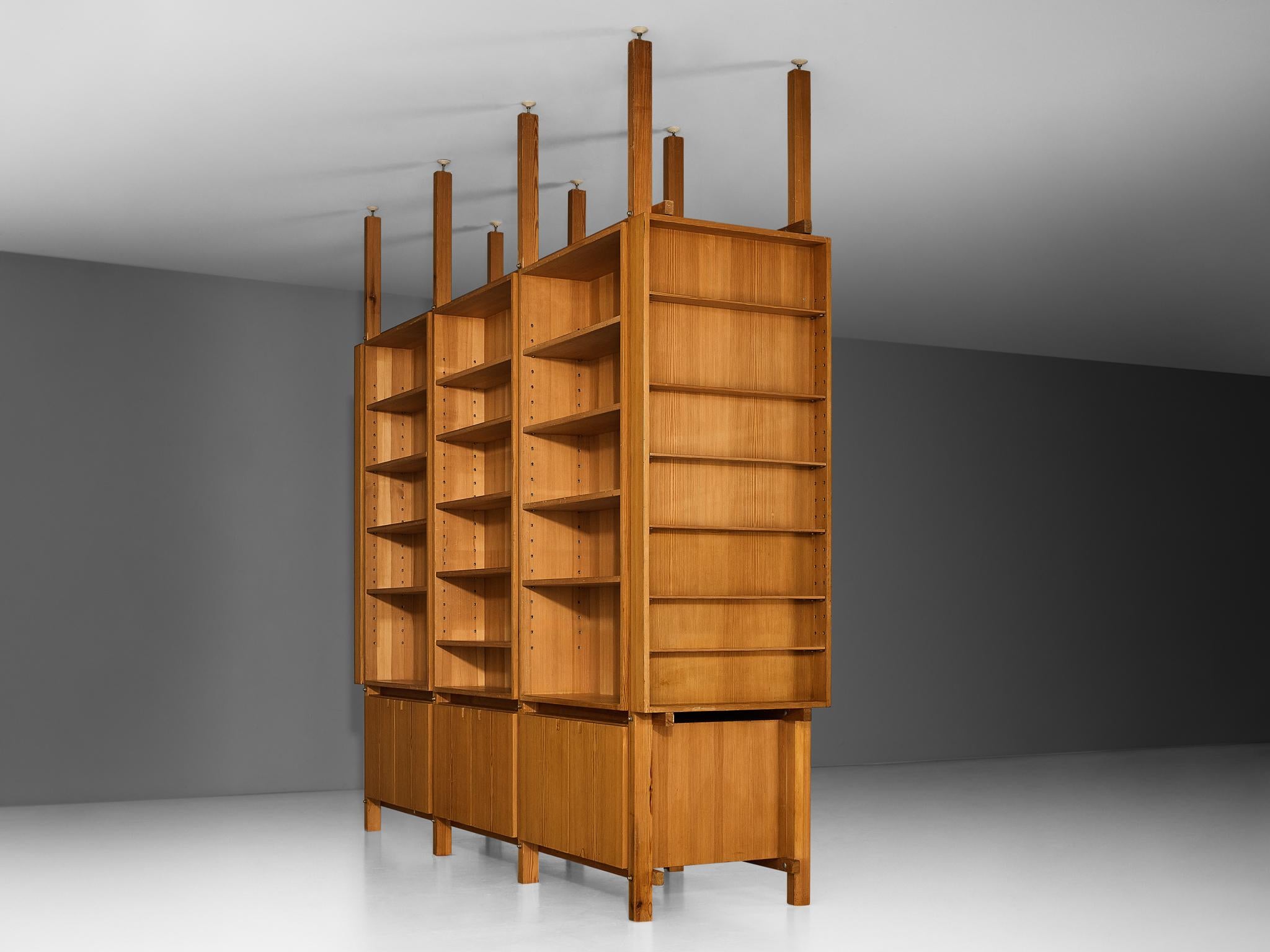 Monumental Wall Unit or Room Divider In Pine  For Sale 3