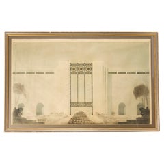 Rendering architettonico monumentale ad acquerello