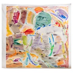 Monumental Watercolor on Canvas, Spring Cascade by Ray Kass, 1978