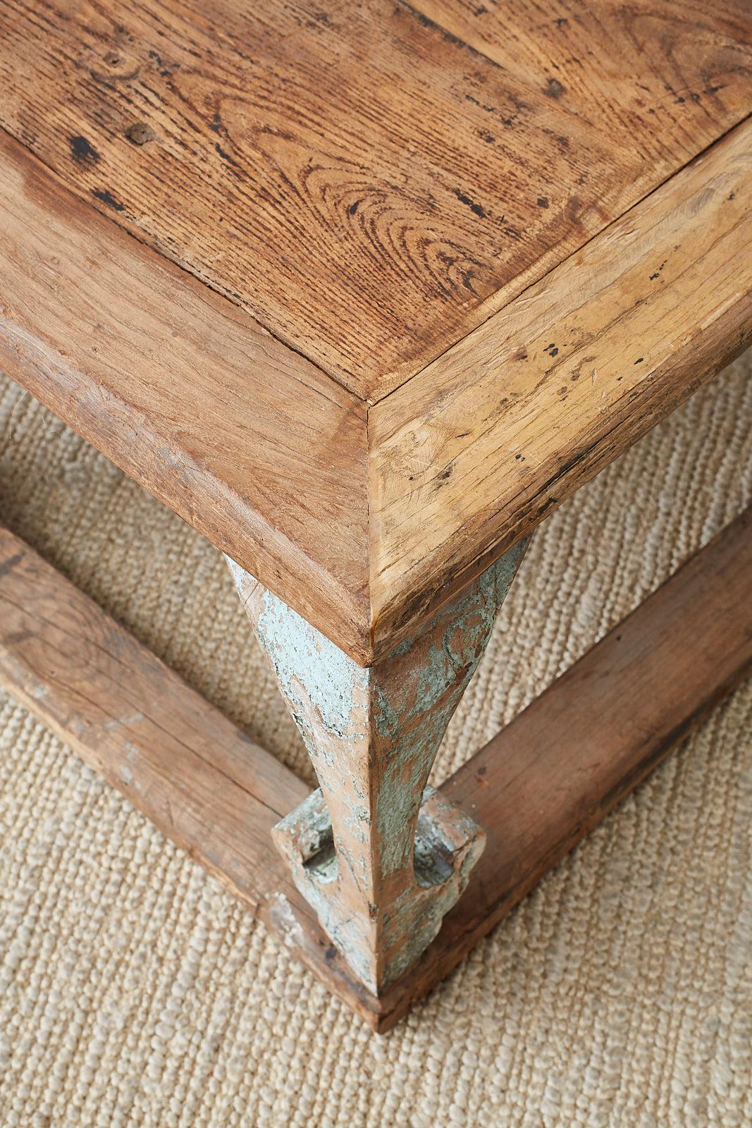 Monumental Weathered Pine Coffee Cocktail Table 8