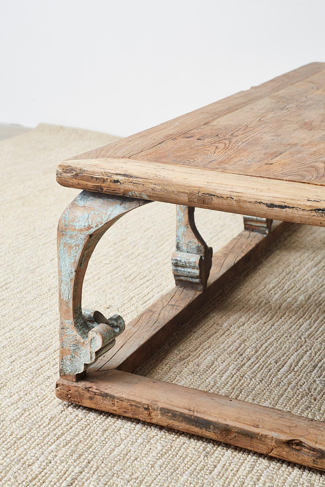 Monumental Weathered Pine Coffee Cocktail Table 10