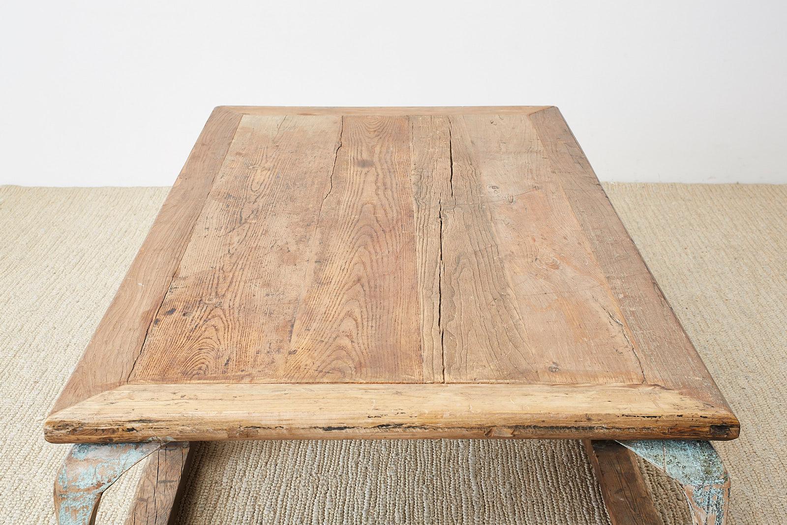 Monumental Weathered Pine Coffee Cocktail Table 12