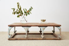 Monumental Weathered Pine Coffee Cocktail Table