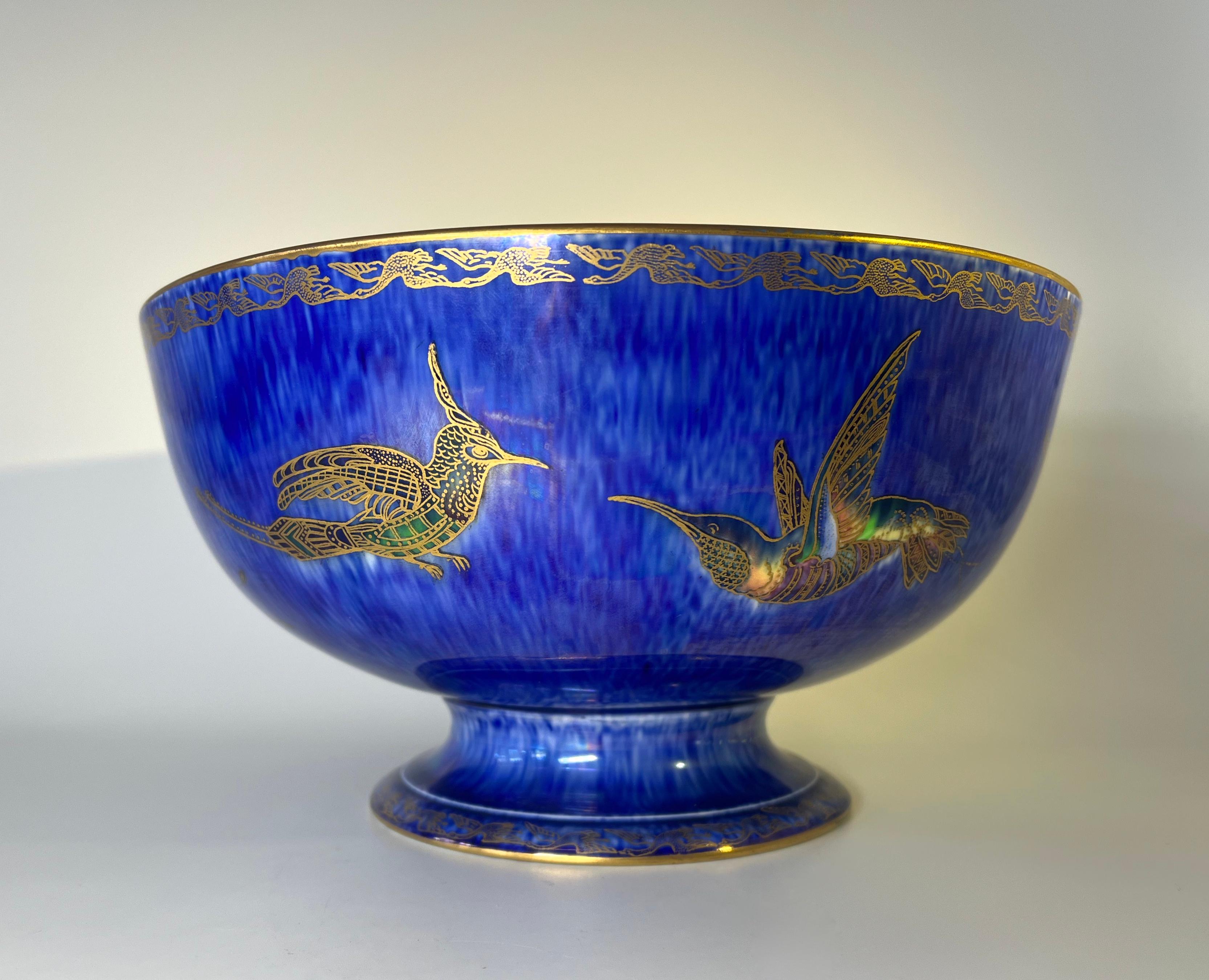 British Monumental Wedgwood Ordinary Lustre Footed Bowl By Daisy Making-Jones For Sale