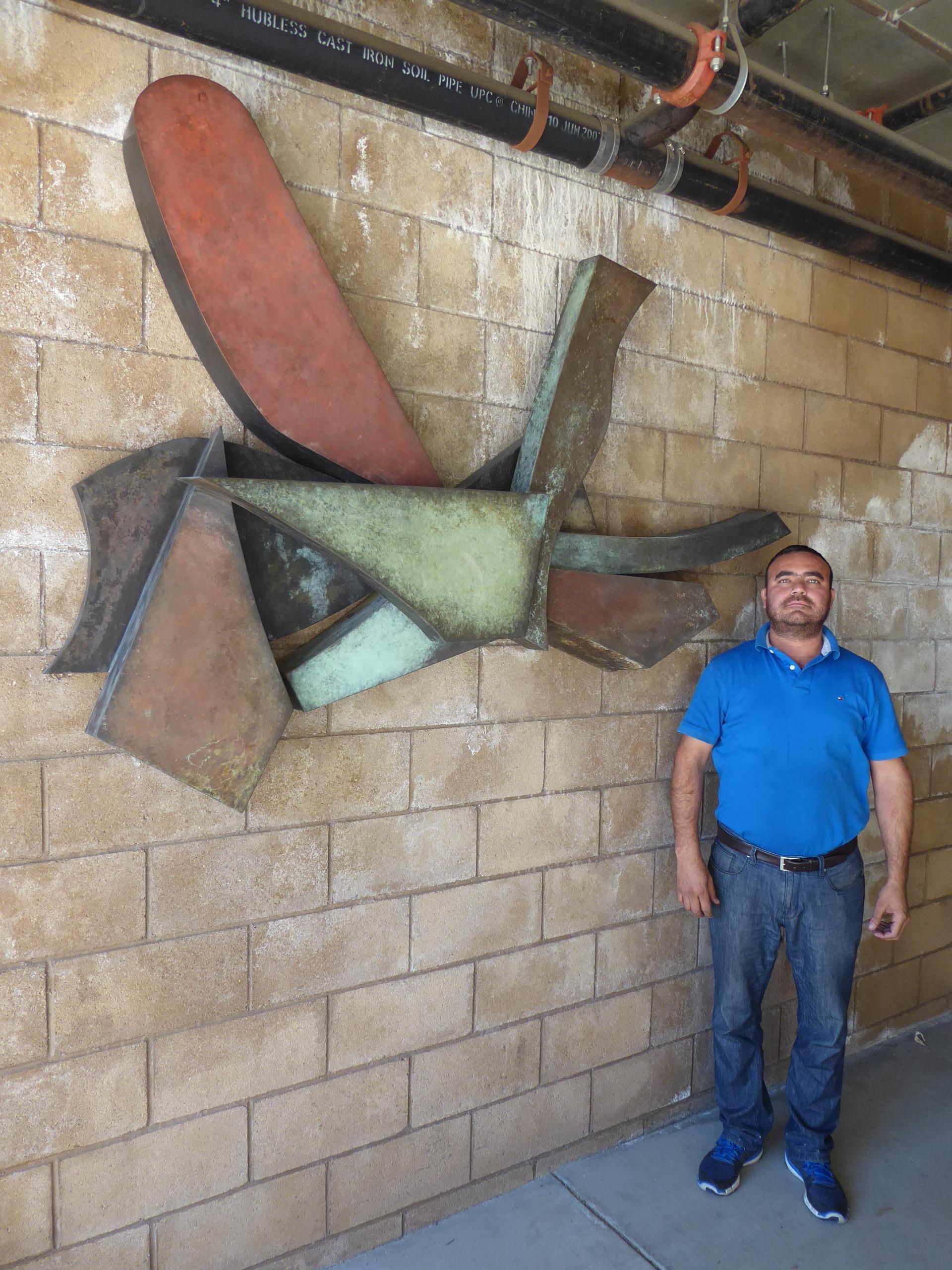 Monumental Welded and Patinated Steel Wall Sculpture, circa 1980s 11
