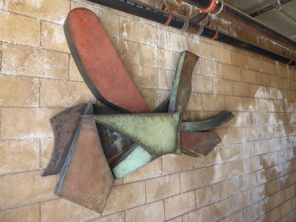 Monumental Welded and Patinated Steel Wall Sculpture, circa 1980s In Good Condition In Palm Springs, CA