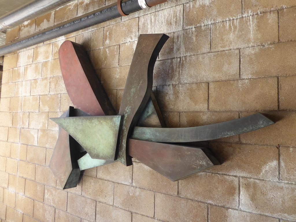 Late 20th Century Monumental Welded and Patinated Steel Wall Sculpture, circa 1980s