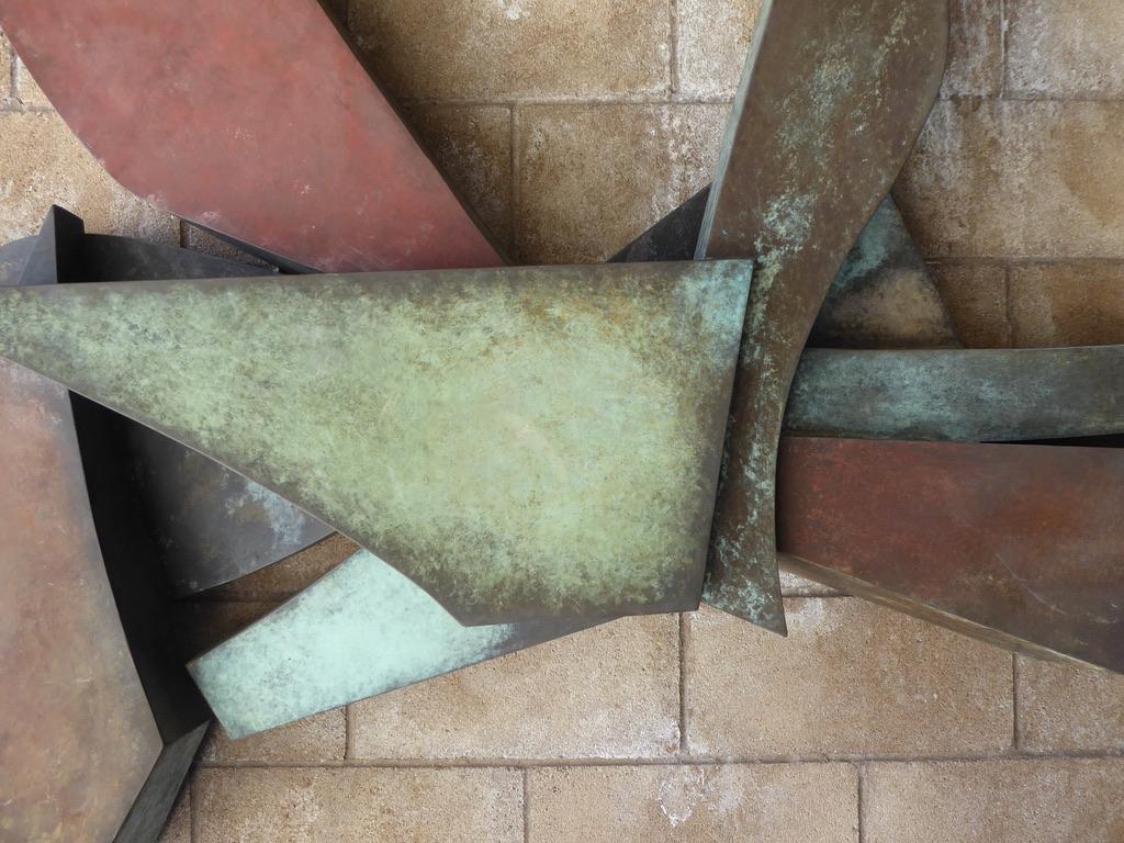 Monumental Welded and Patinated Steel Wall Sculpture, circa 1980s 1