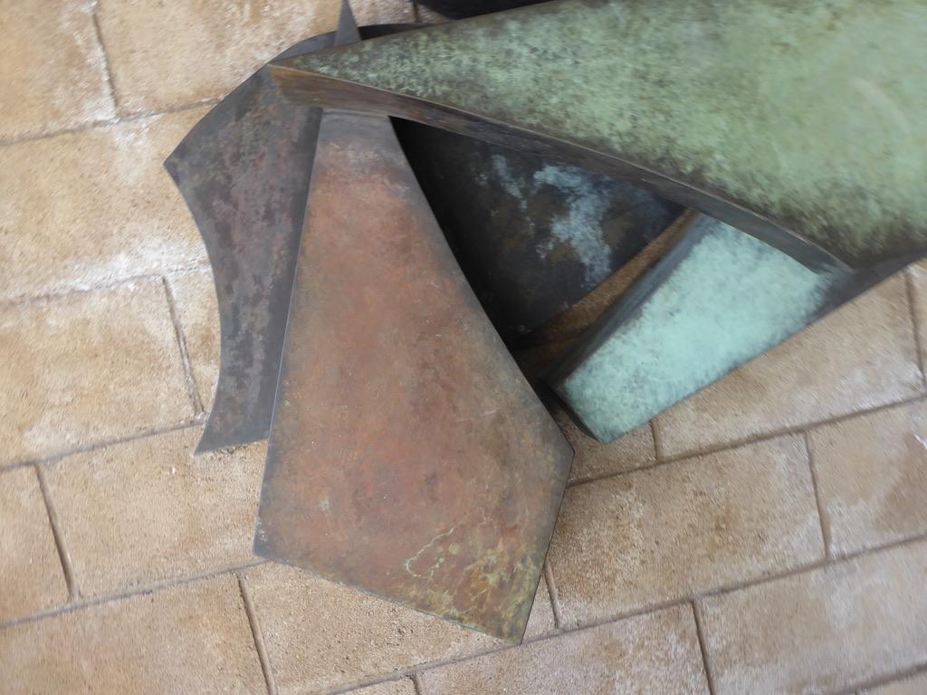 Monumental Welded and Patinated Steel Wall Sculpture, circa 1980s 2