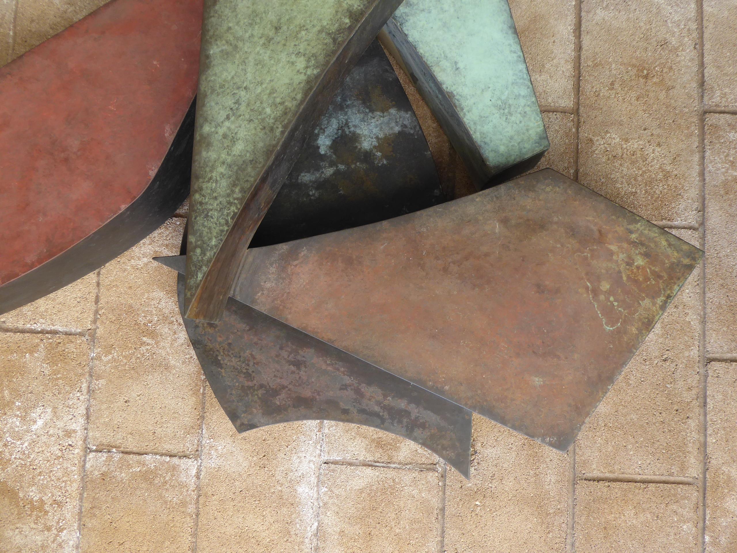 Monumental Welded and Patinated Steel Wall Sculpture, circa 1980s 3