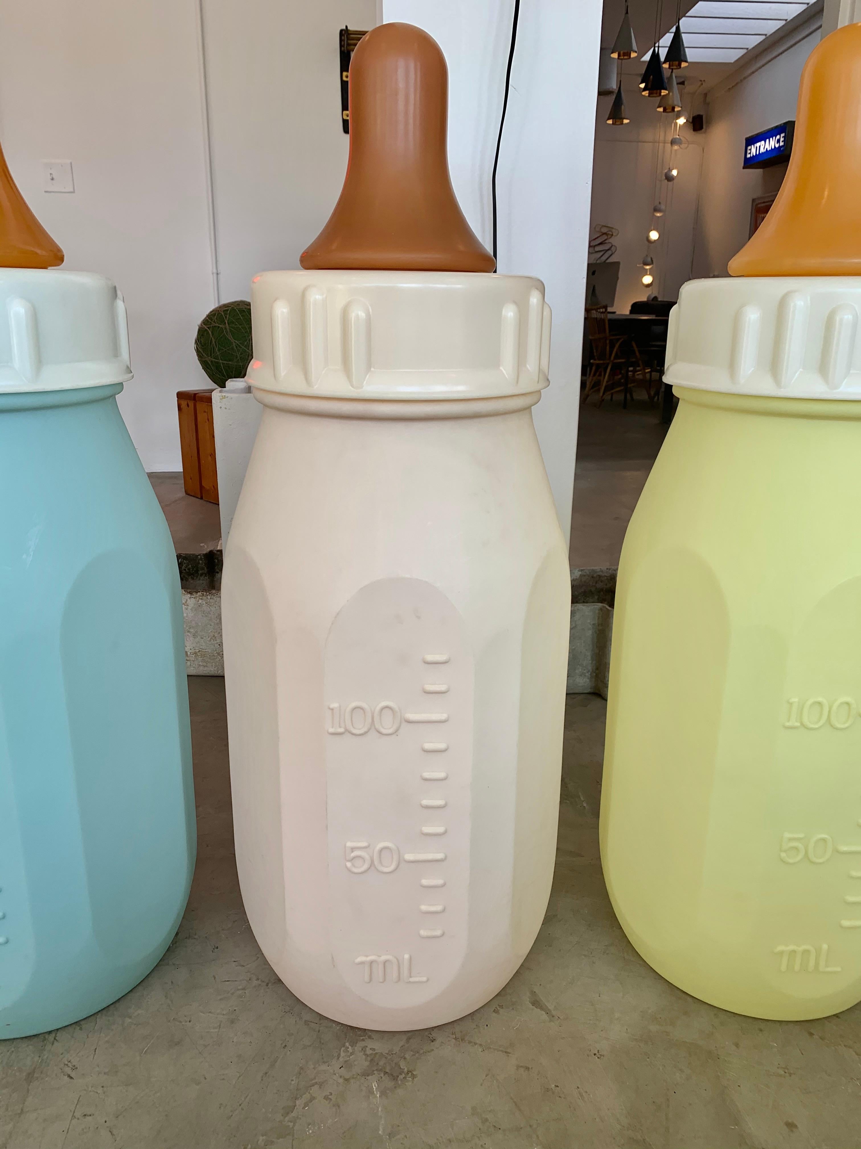 Late 20th Century Monumental White Baby Bottle