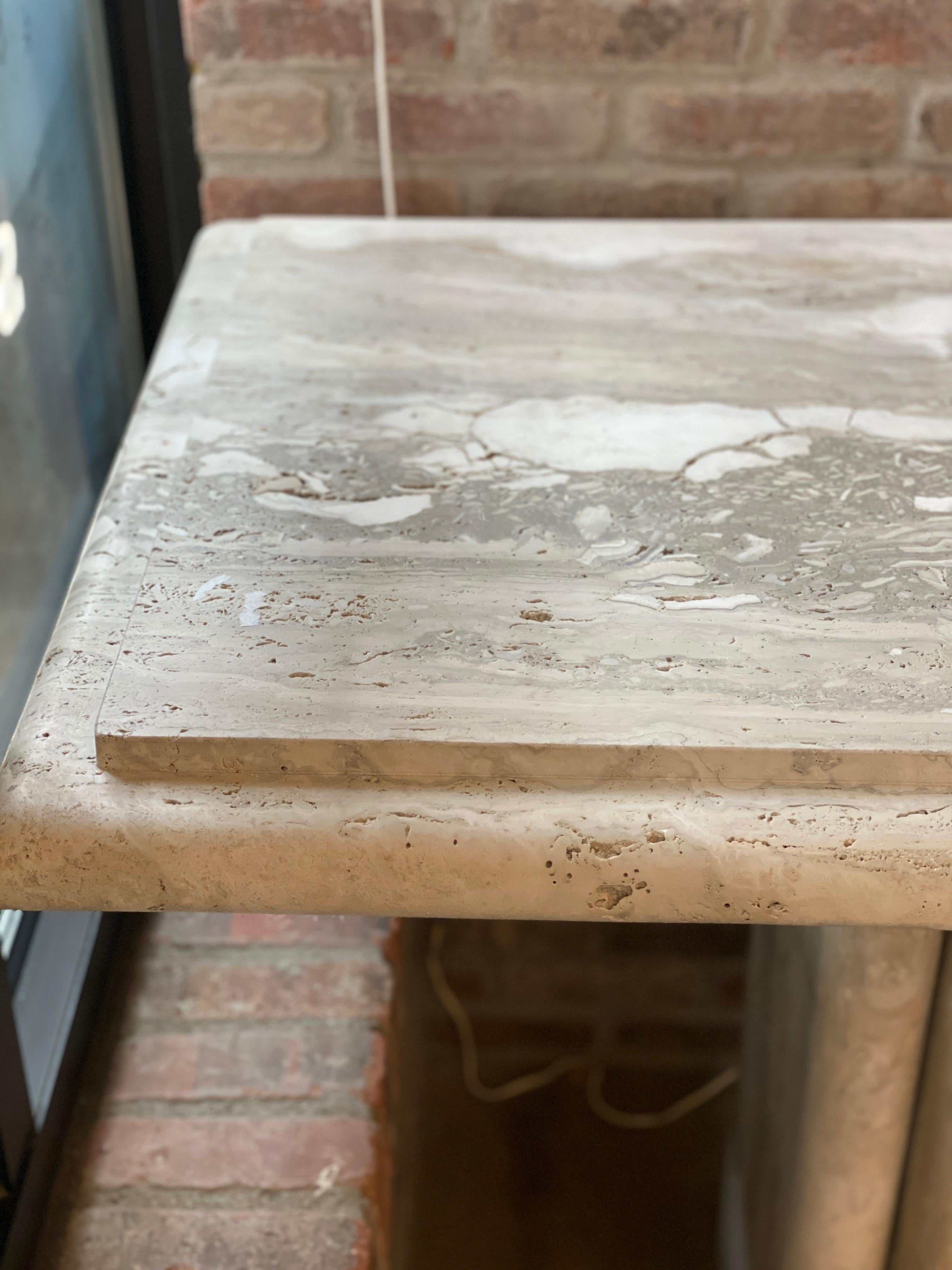 Monumental Travertine Marble Console 4
