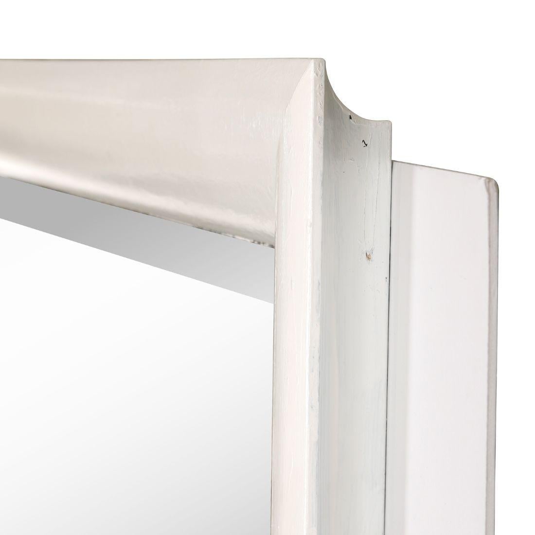 Unknown Monumental White Rectangular Mirror For Sale