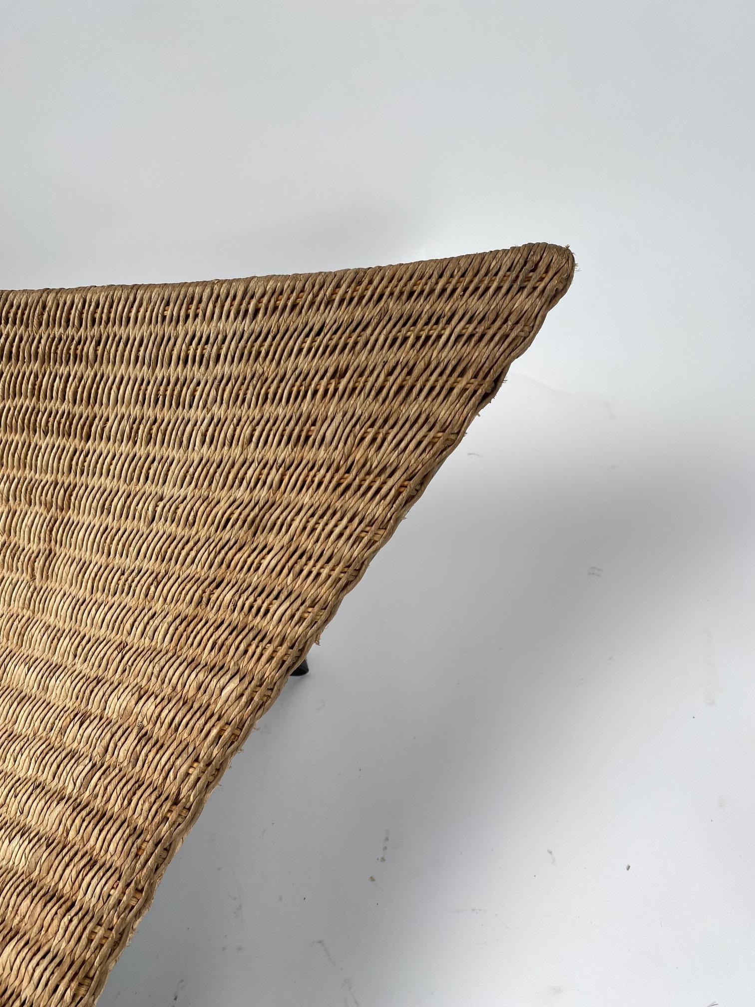 Monumental wicker armchair, Italy, 1980s For Sale 2