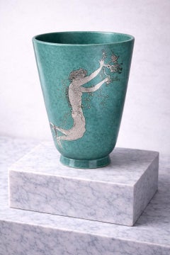 Monumentale Wilhelm Kåge Argenta-Vase, Gustavsberg, Schweden, um 1930