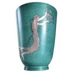 Monumentale Wilhelm Kåge Argenta-Vase, Gustavsberg, Schweden, um 1930