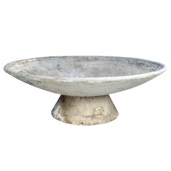 Monumental Willy Guhl 59" Adjustable Two-Piece Concrete Bowl Planters