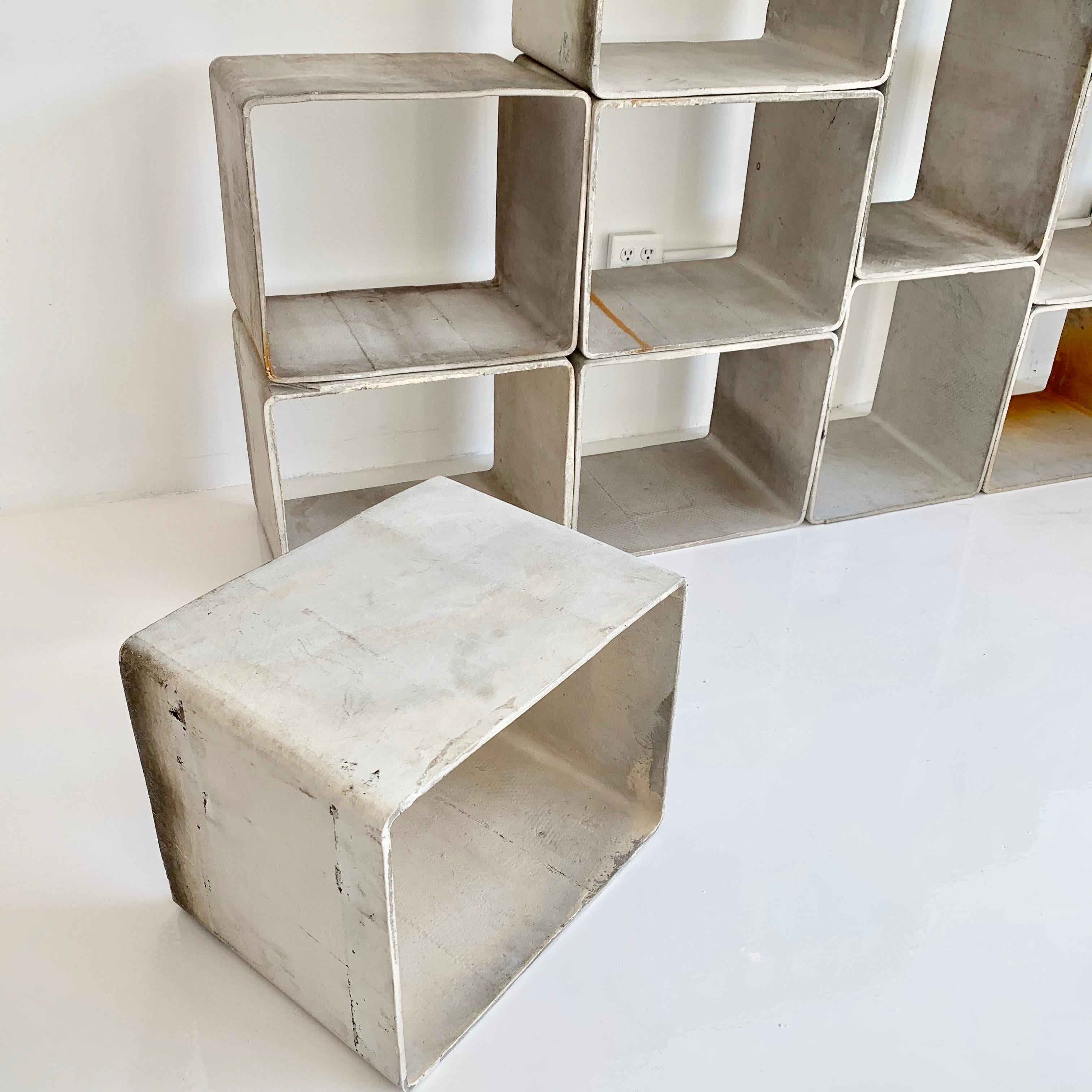 Swiss Monumental Willy Guhl Concrete Bookcase