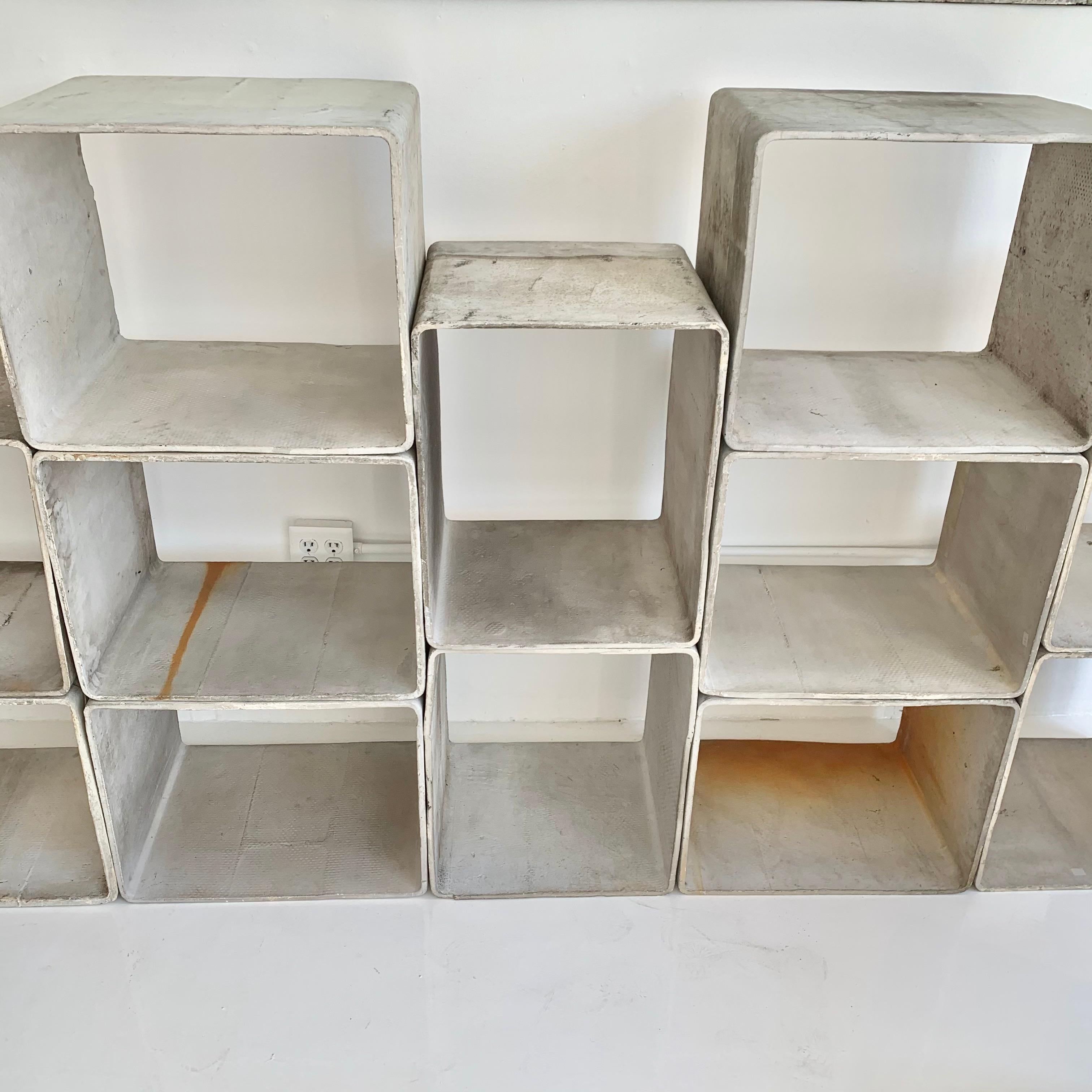 Monumental Willy Guhl Concrete Bookcase In Good Condition In Los Angeles, CA