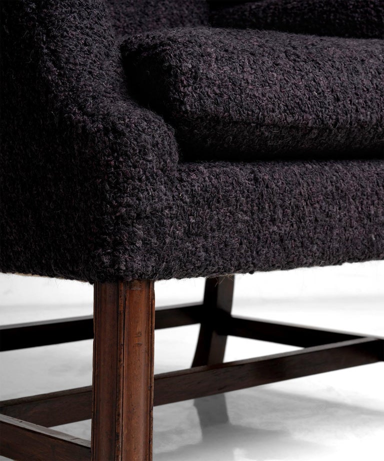 Monumental Wing Chair in Alpaca Blend by Rosemary Hallgarten, England