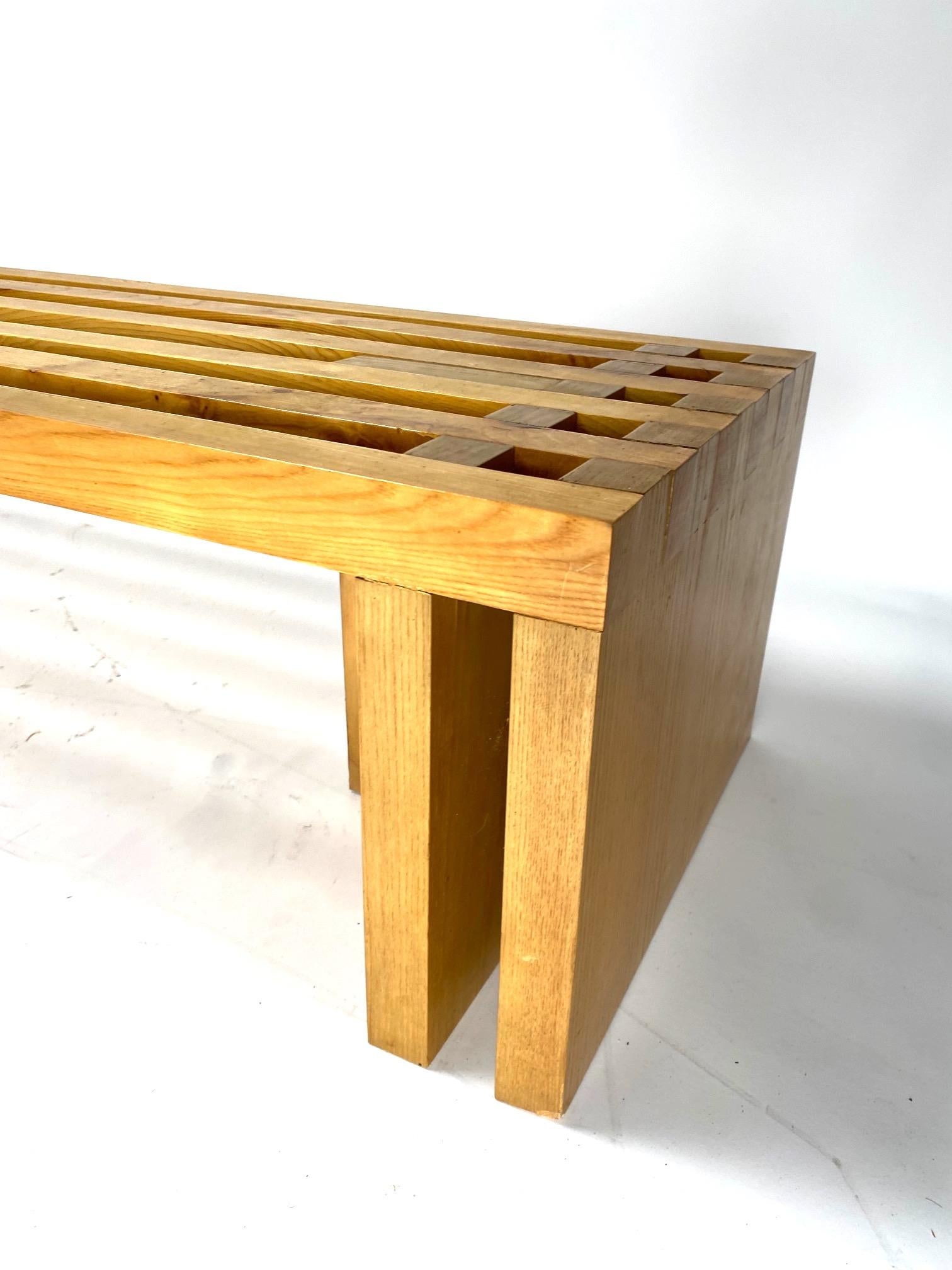 Late 20th Century Monumental wooden bench by Bruno Nanni, Italy, 1970s For Sale