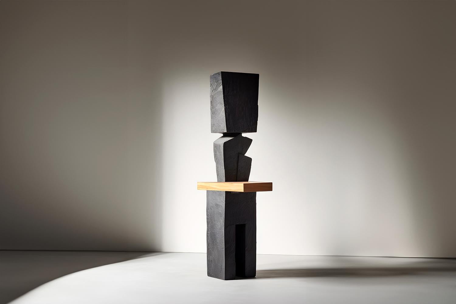 Monumental Wooden Sculpture Inspired in Constantin Brancusi Style, Unseen Force 28 by Joel Escalona

This monolithic sculpture, designed by the talented Artist Joel Escalona, is a towering example of beauty in craftsmanship. Hand and digital machine