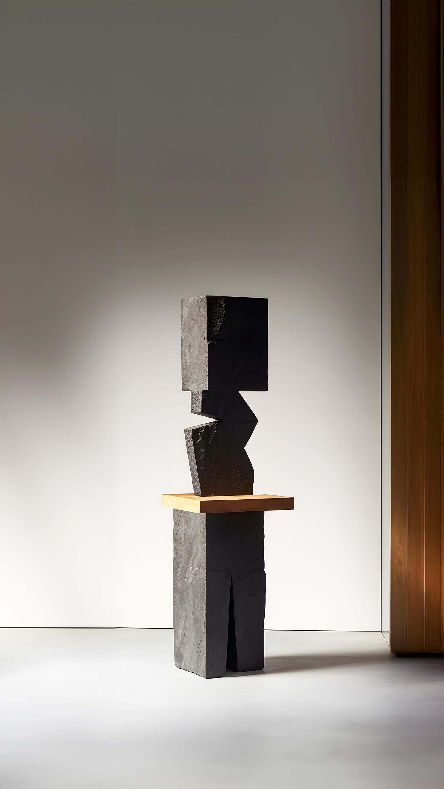 Contemporary Monumental Wooden Sculpture Inspired in Constantin Brancusi Style, 28 For Sale
