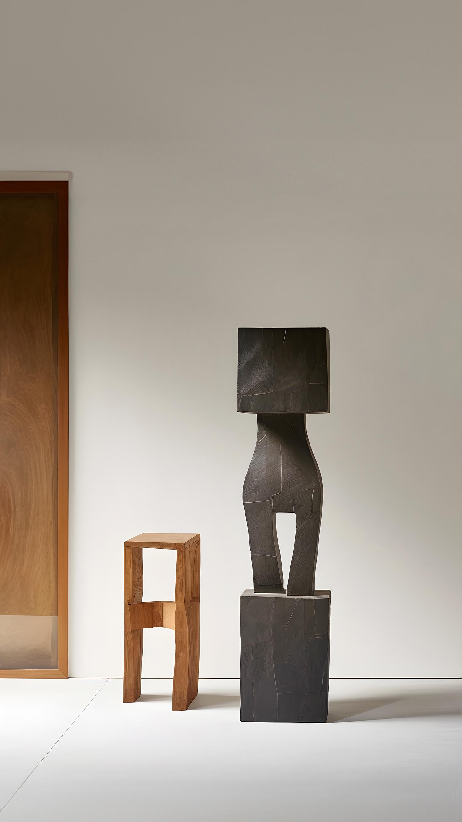 Hardwood Monumental Wooden Sculpture Inspired in Constantin Brancusi Style, 29 For Sale