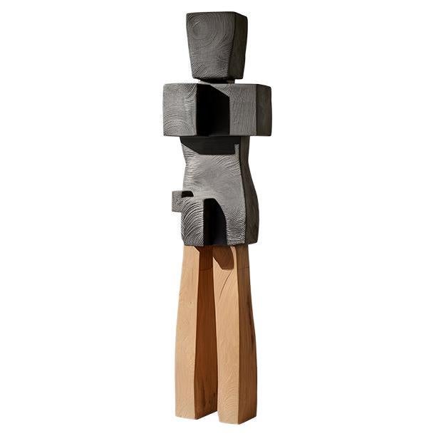 Monumental Wooden Sculpture Inspired in Constantin Brancusi Style, 30 For Sale