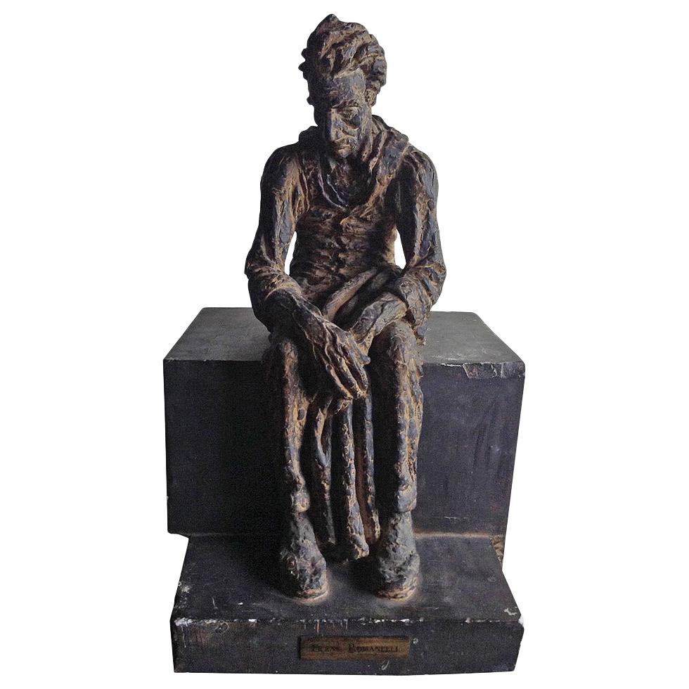 Sculpture monumentale en plâtre de la W.P.A. « Young Abe Lincoln » de Frank Romanelli