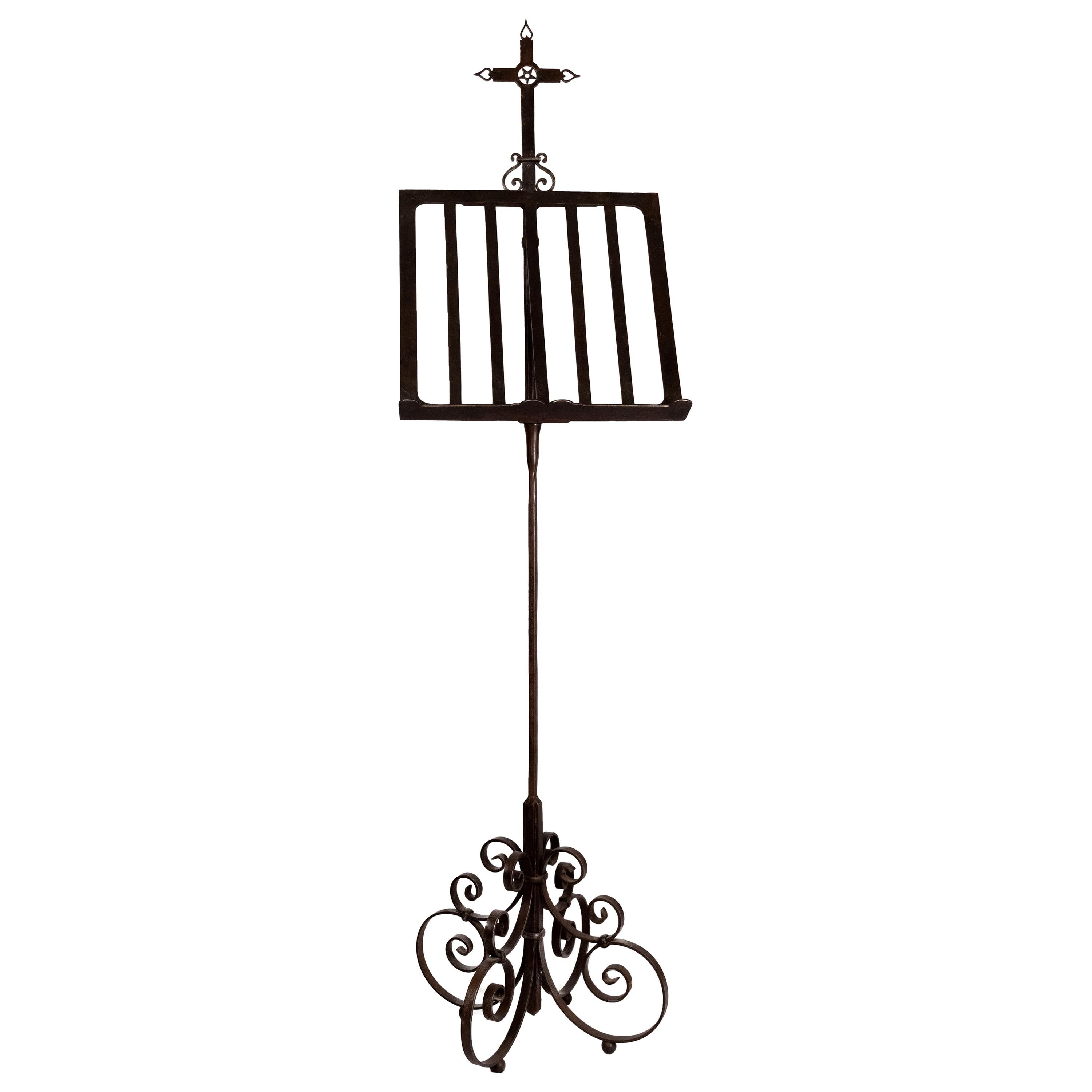 Monumental Wrought Iron Lectern or Bookstand