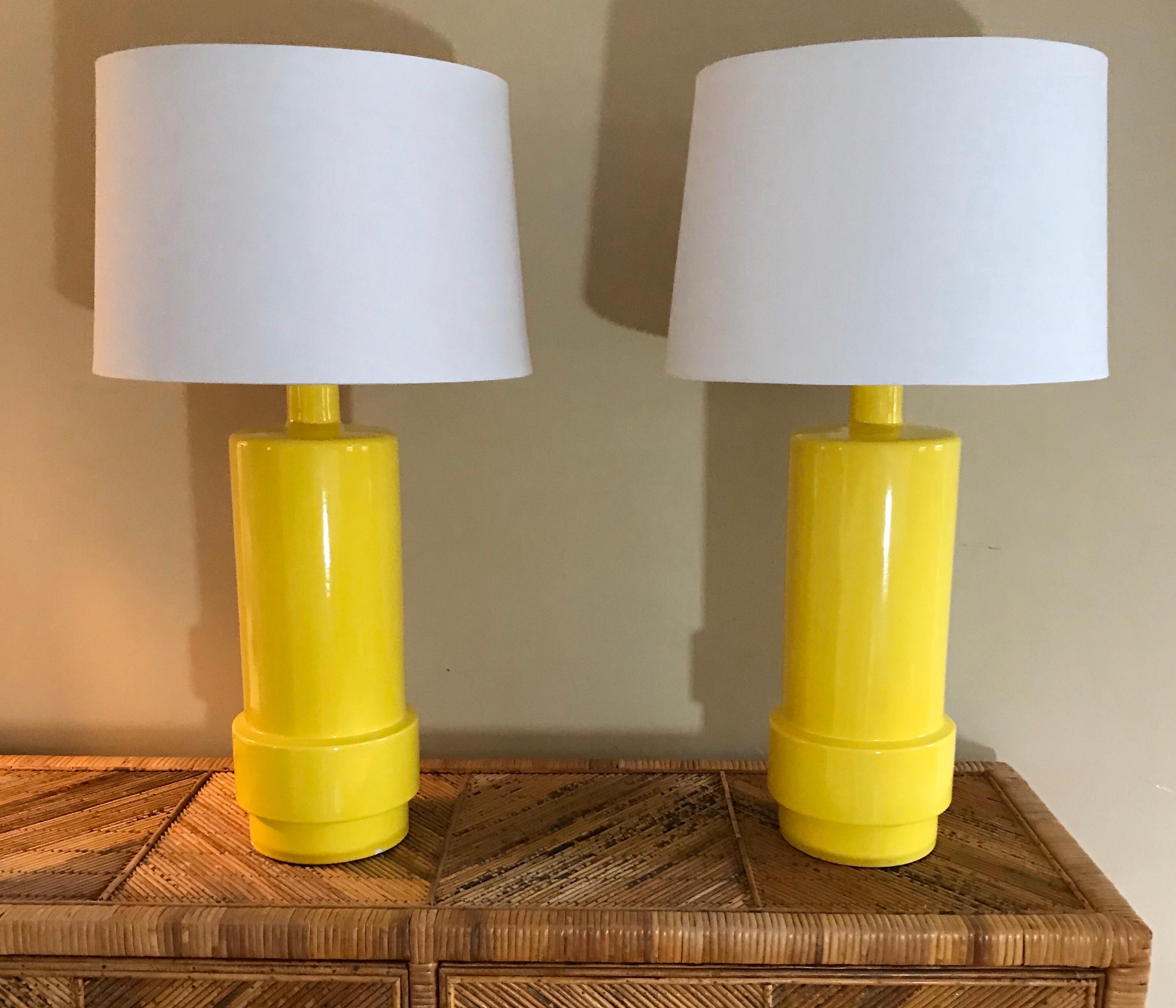 vintage yellow lamp