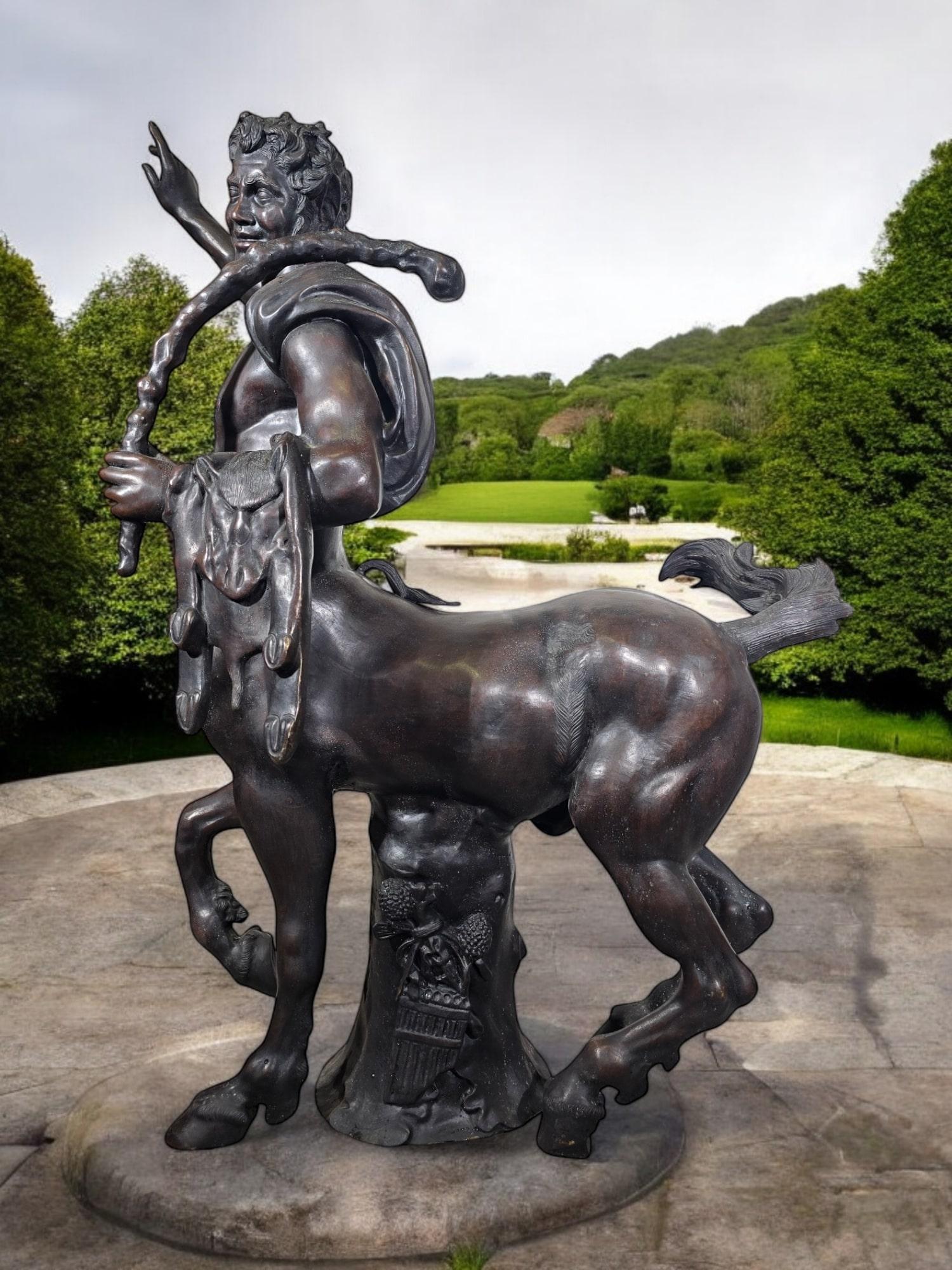 Monumental Young Centaur in Bronze Signed For Sale 6