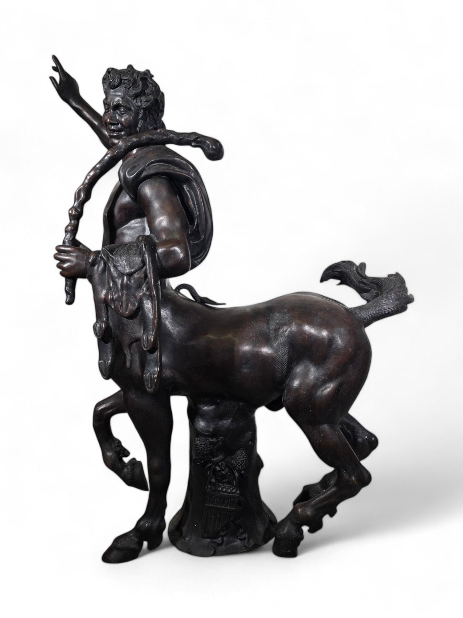 Monumental Young Centaur in Bronze Signed For Sale 8