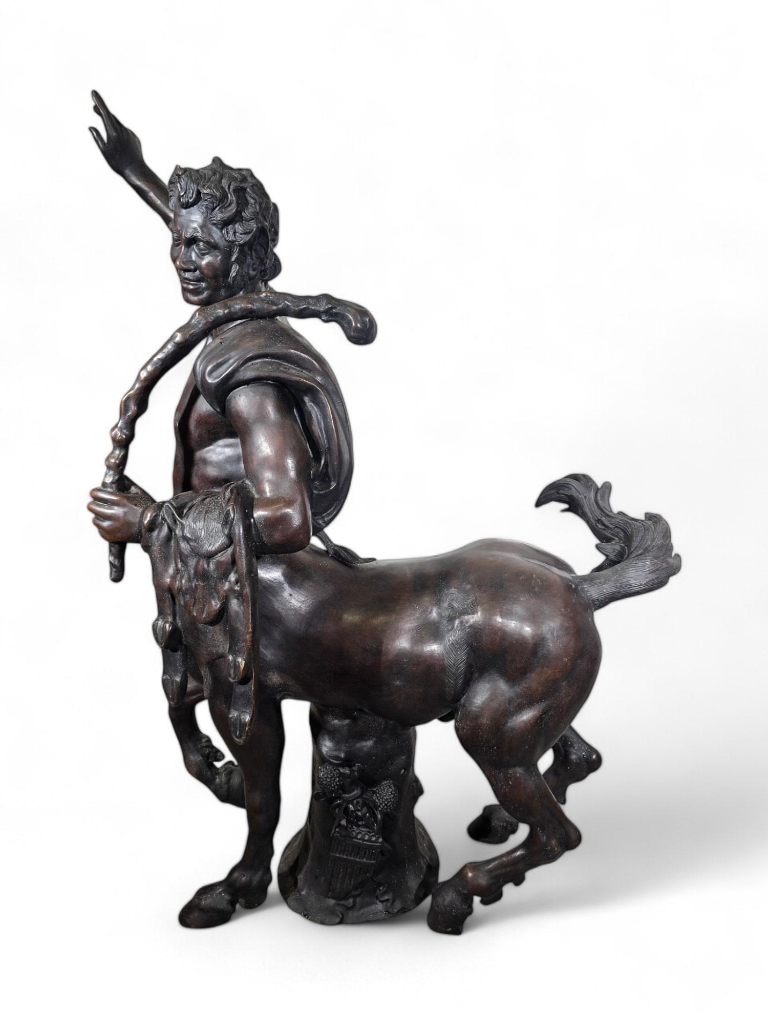 Monumental Young Centaur in Bronze Signed For Sale 9
