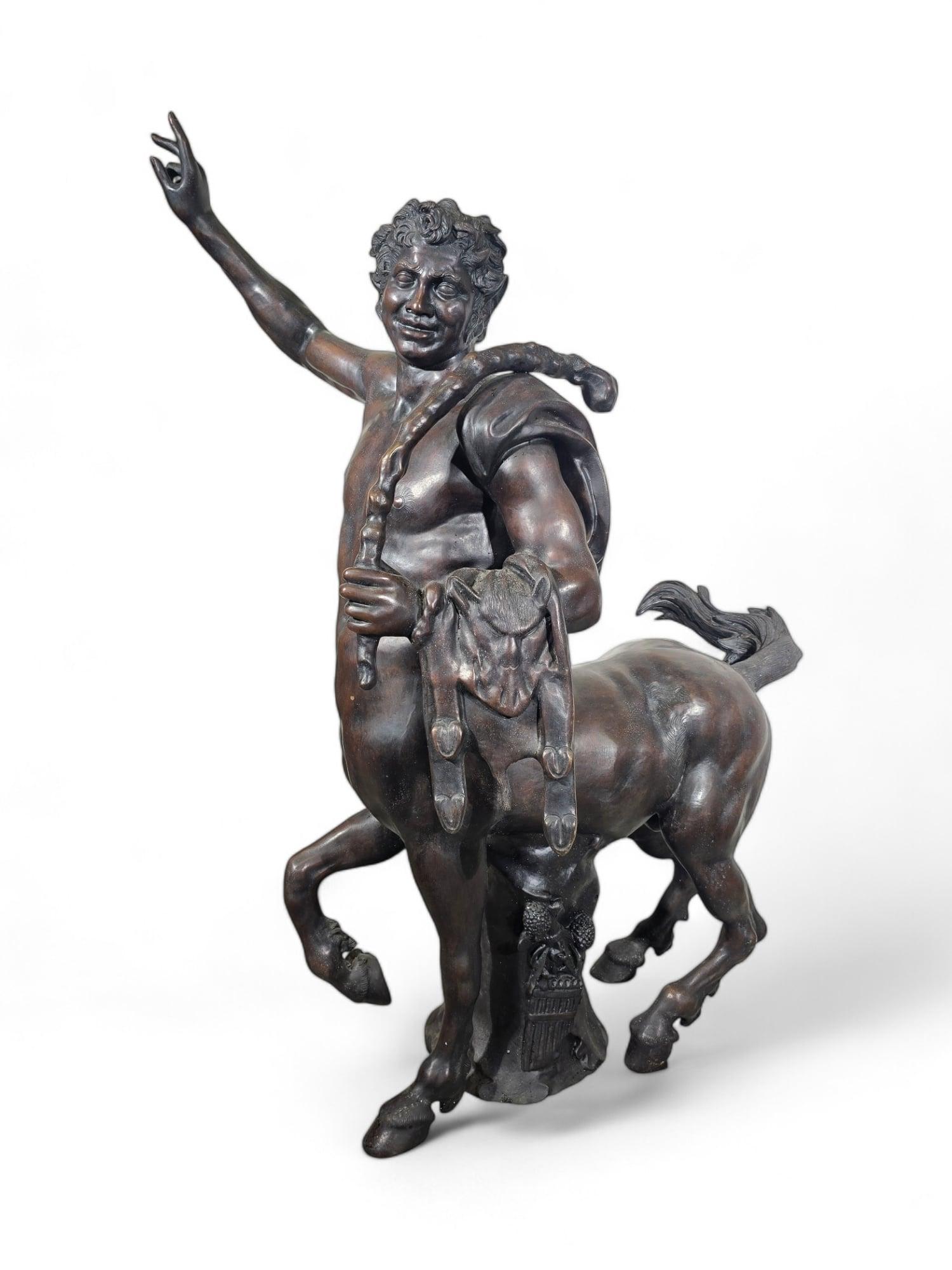 Monumental Young Centaur in Bronze Signed For Sale 11