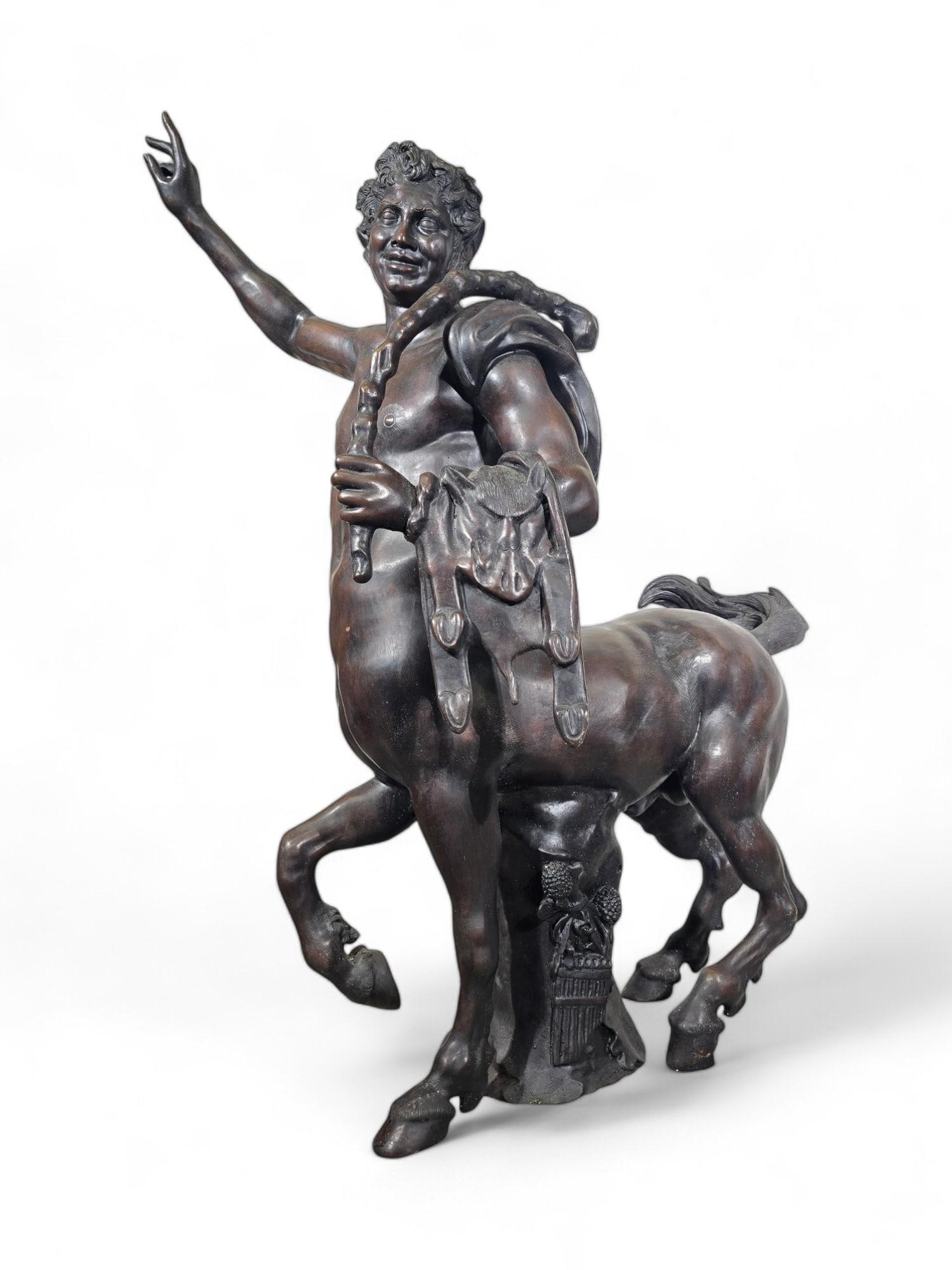 Monumental Young Centaur in Bronze Signed For Sale 13
