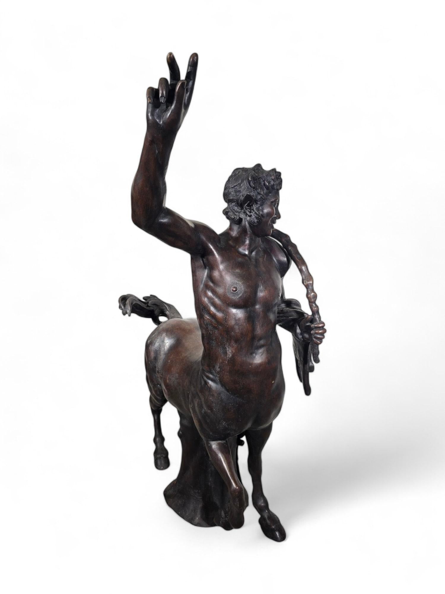 Monumental Young Centaur in Bronze Signed For Sale 15