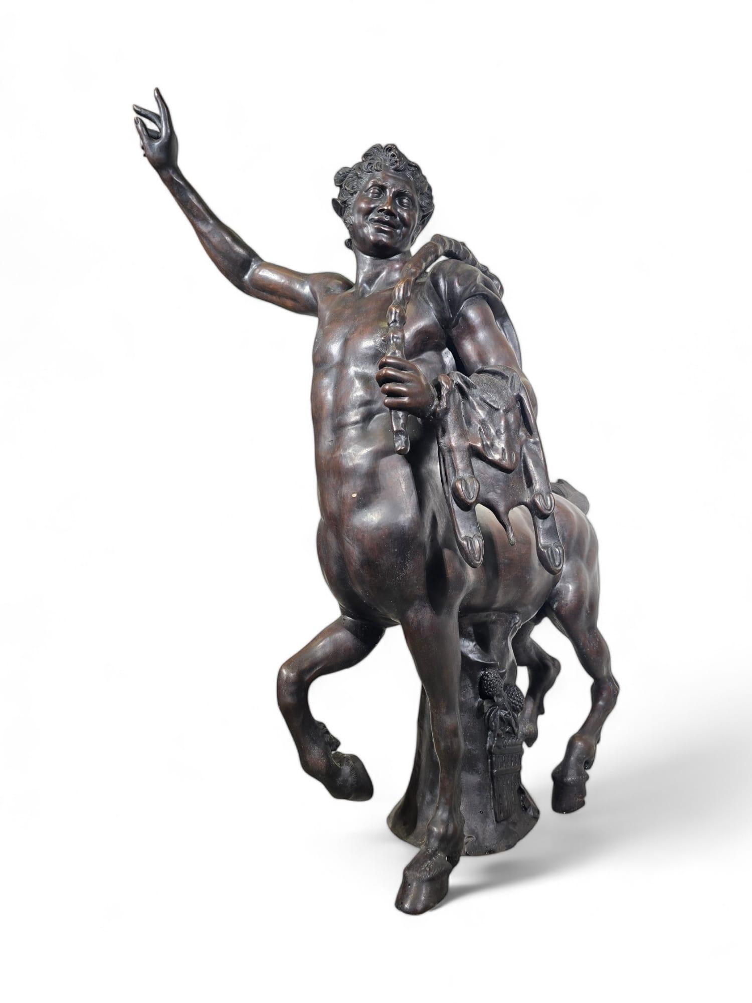 Early 20th Century Monumental Young Centaur in Bronze Signed For Sale