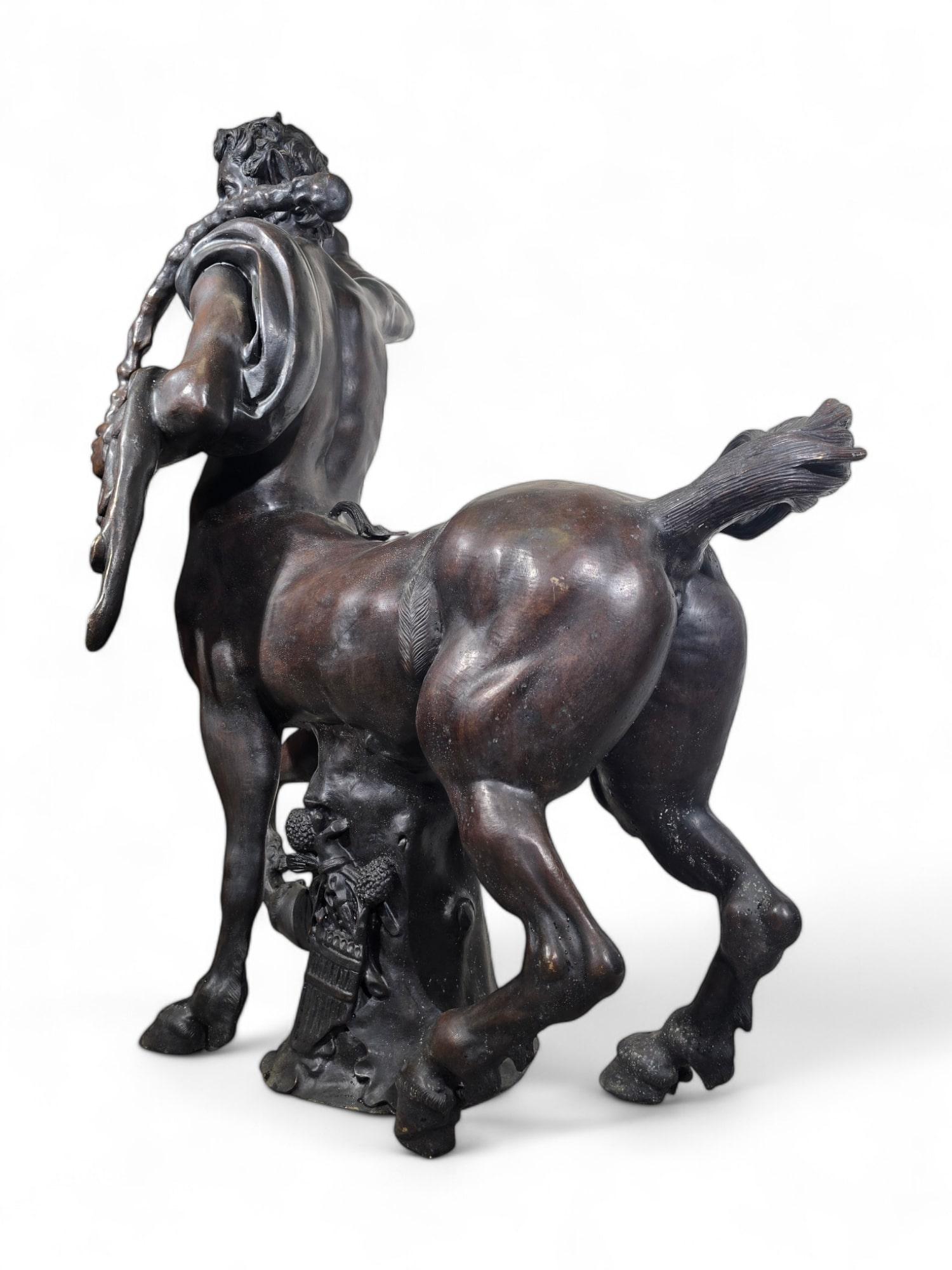 Monumental Young Centaur in Bronze Signed For Sale 3