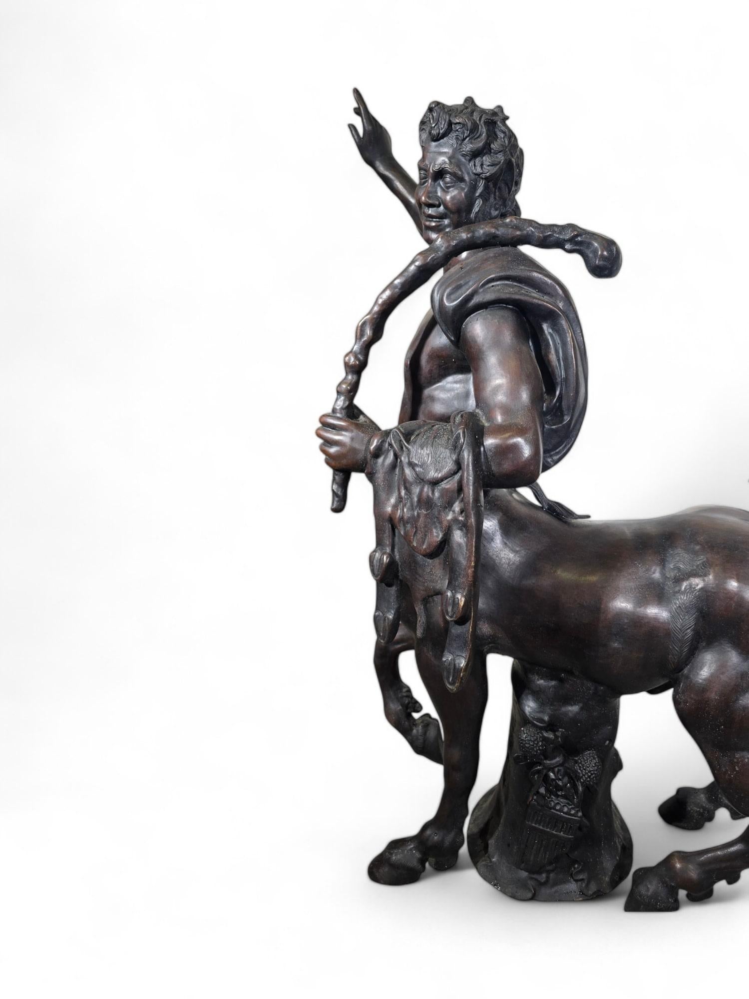 Monumental Young Centaur in Bronze Signed For Sale 4