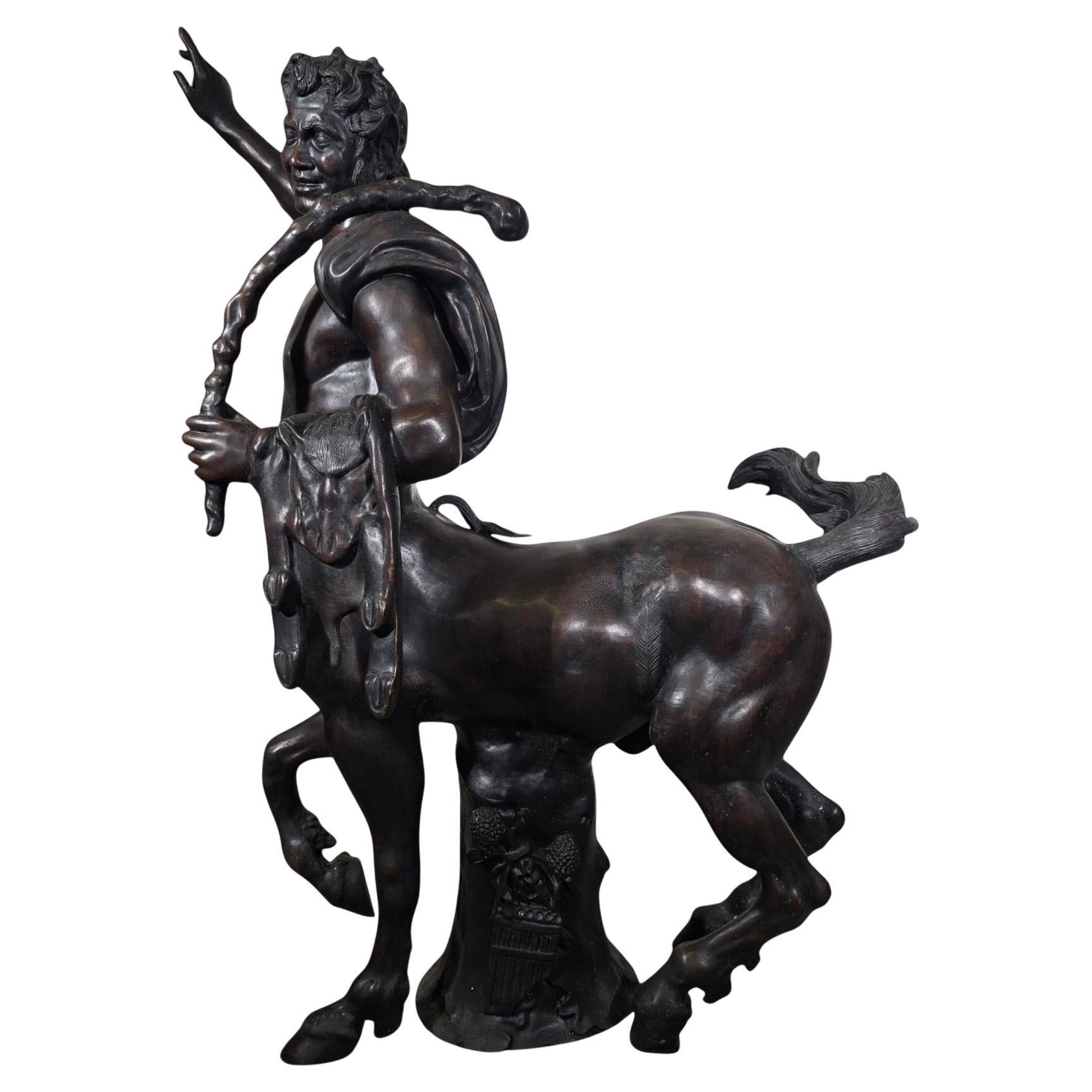 Monumental Young Centaur in Bronze Signed For Sale