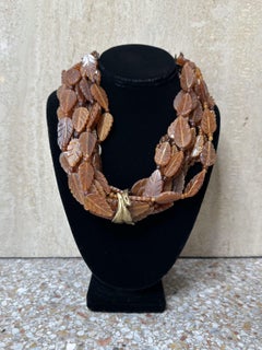Monumental YSL Leaf Necklace