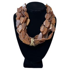 Monumental YSL Leaf Necklace