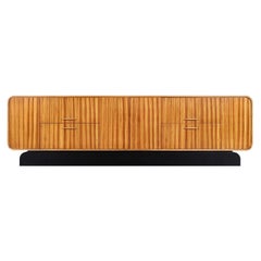 Monumental Zebra Wood Credenza