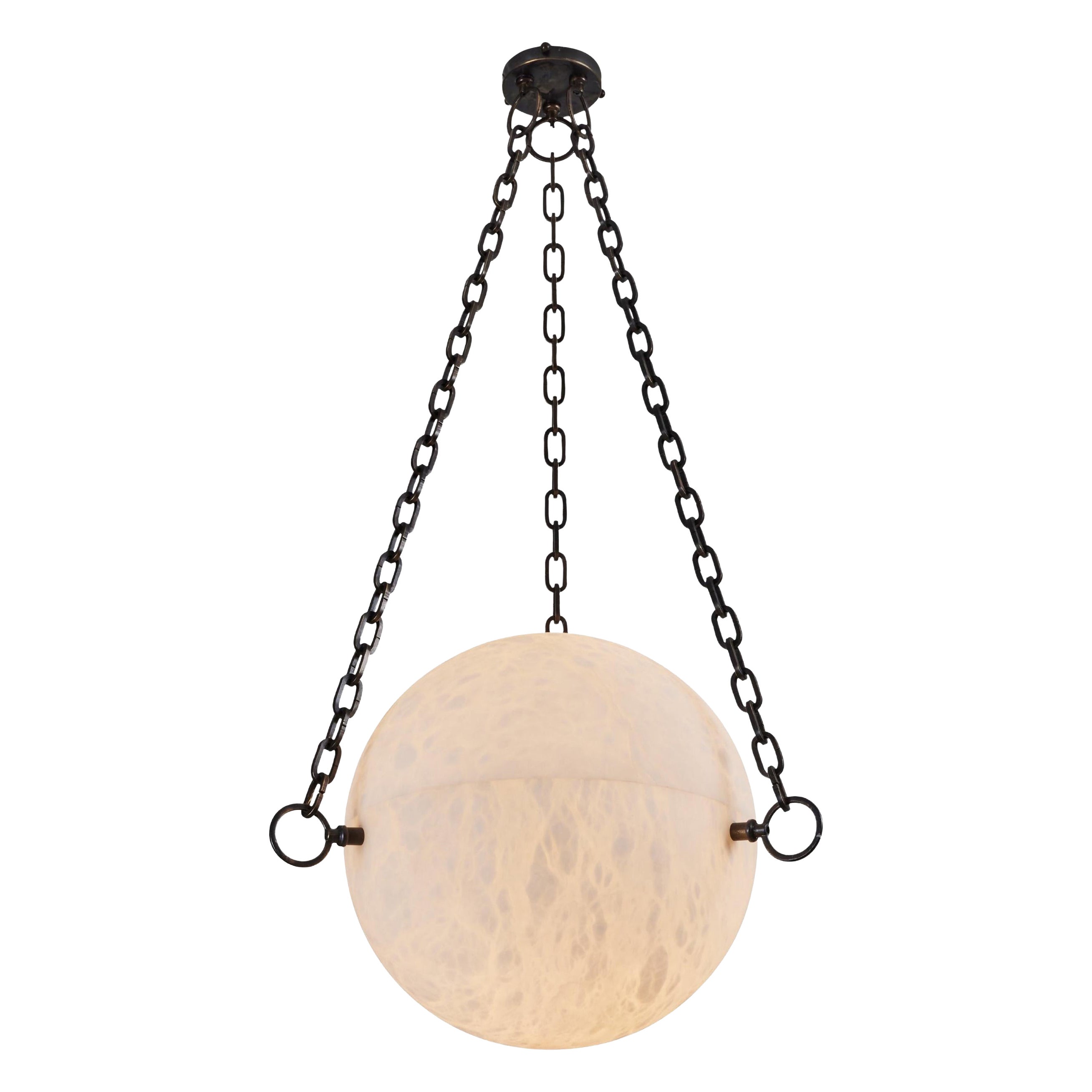 Monumental 'Zeus' Alabaster Chandelier by Denis de la Mesiere