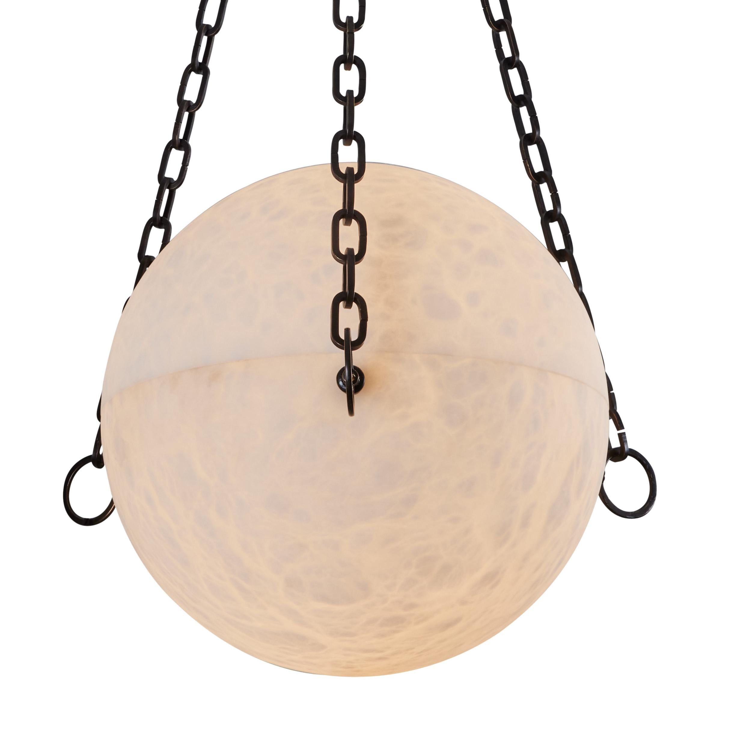 Lampadario monumentale in alabastro 'Zeus' di Denis de la Mesiere in vendita 1