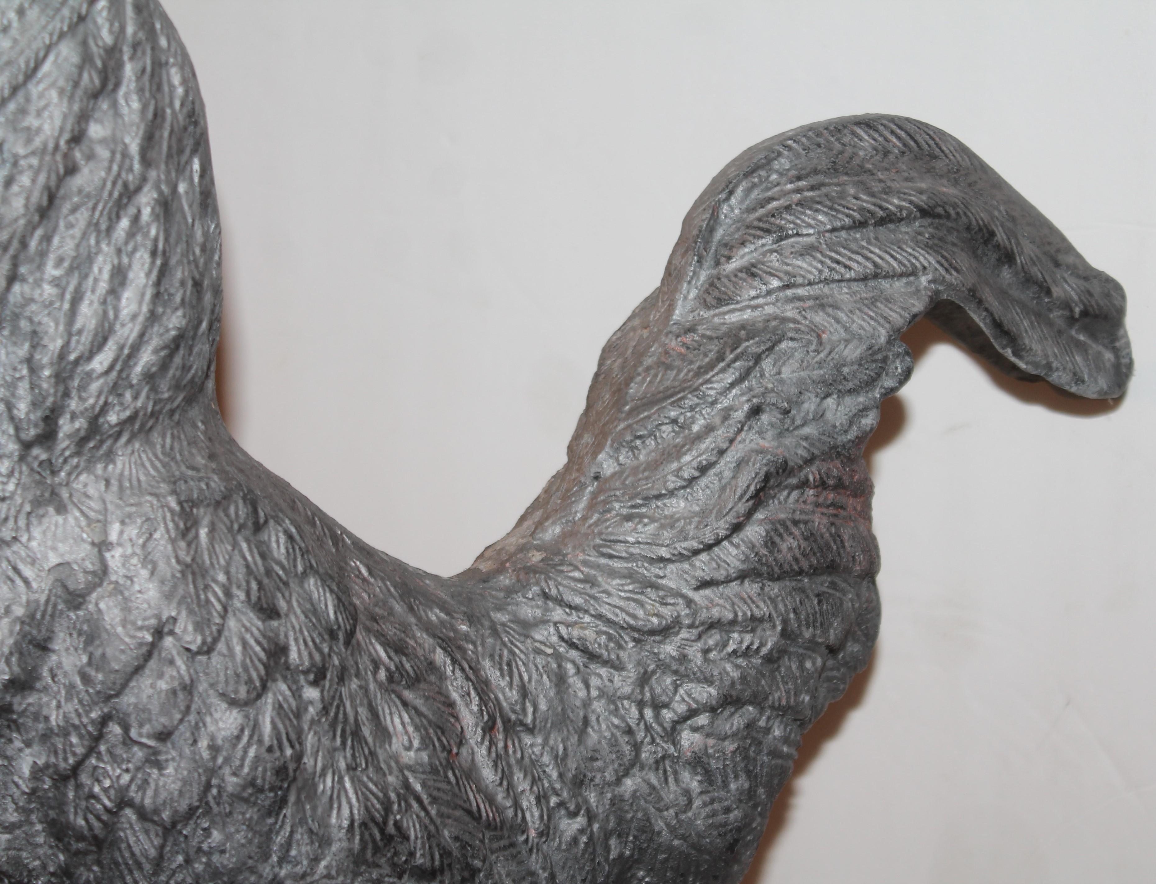 20th Century Monumental Zinc Rooster from a Garden For Sale