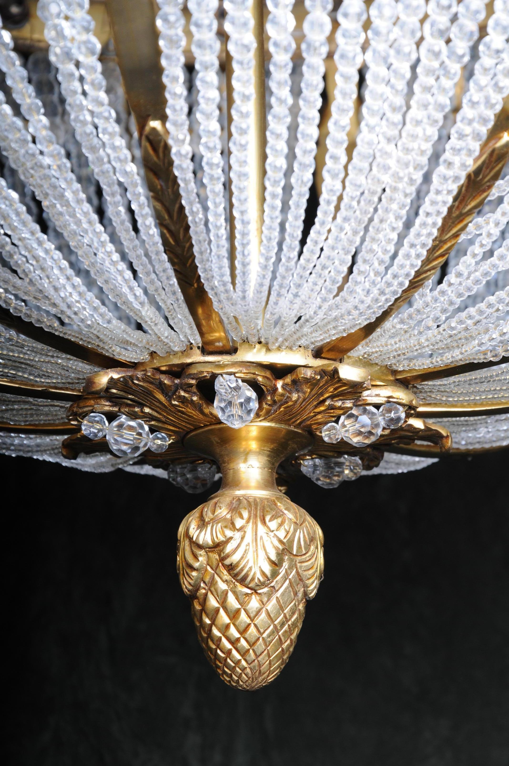 XX secolo Monumentale e nobile lampadario a soffitto in stile Louis Seize in vendita